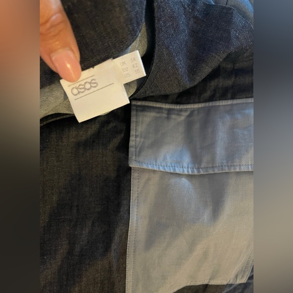 ASOS super fun Two-Tone Denim midi Dress in size 10 - Picture 7 of 7